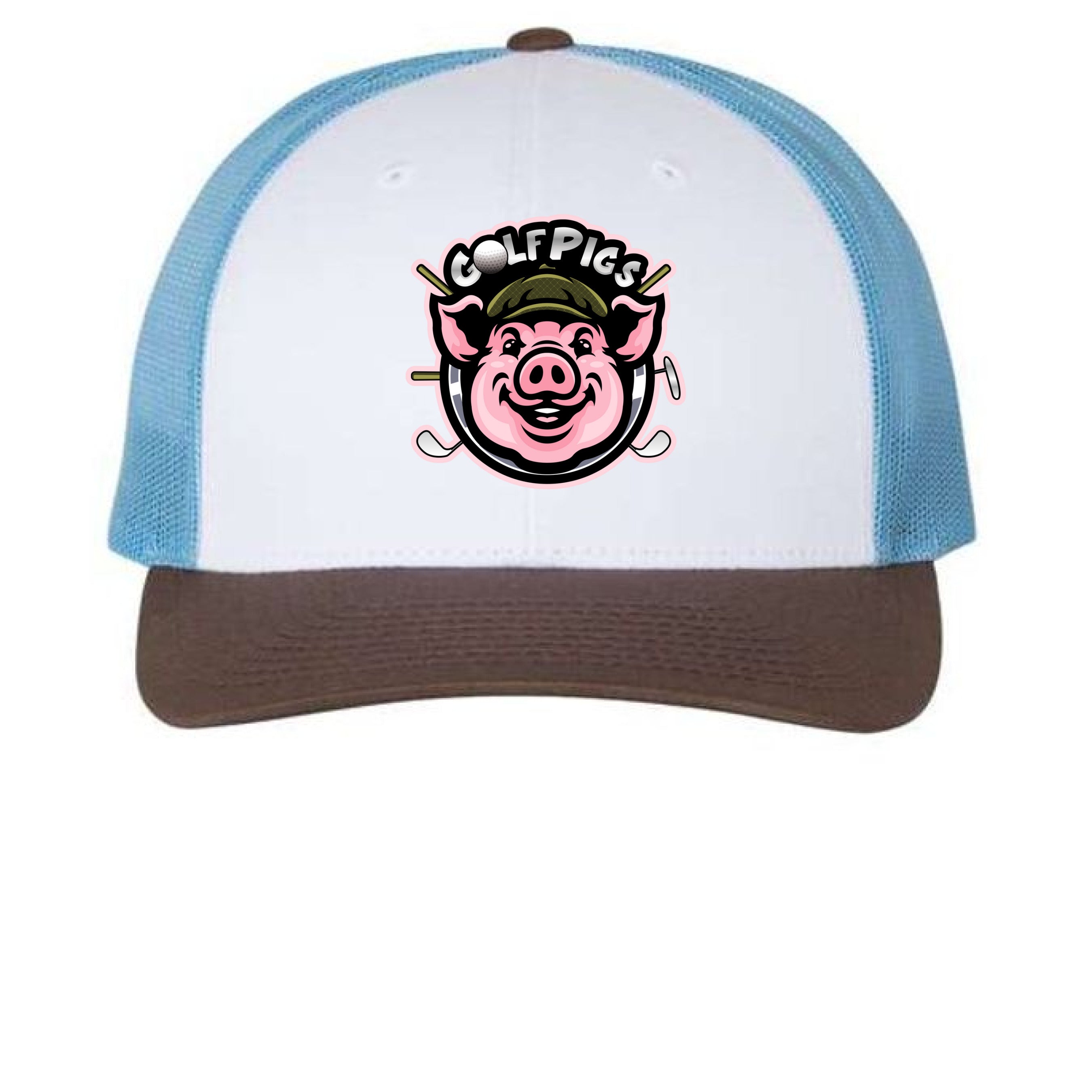 White/ Columbia Blue/ Brown - FRONT